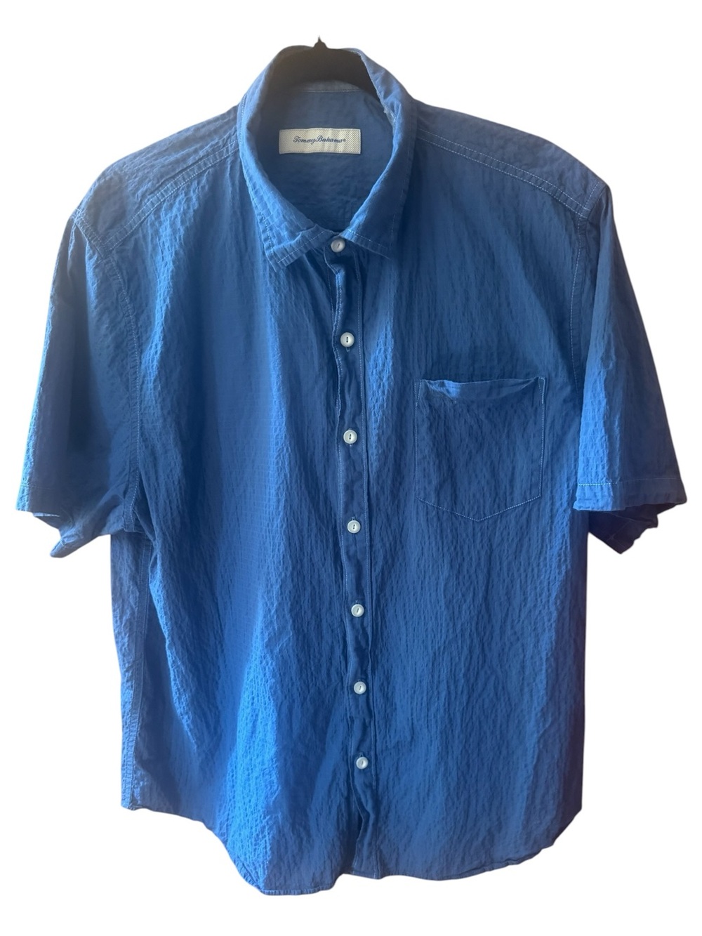 Tommy Bahama Salvatore Stretch-Cotton Camp Shirt Navy button down